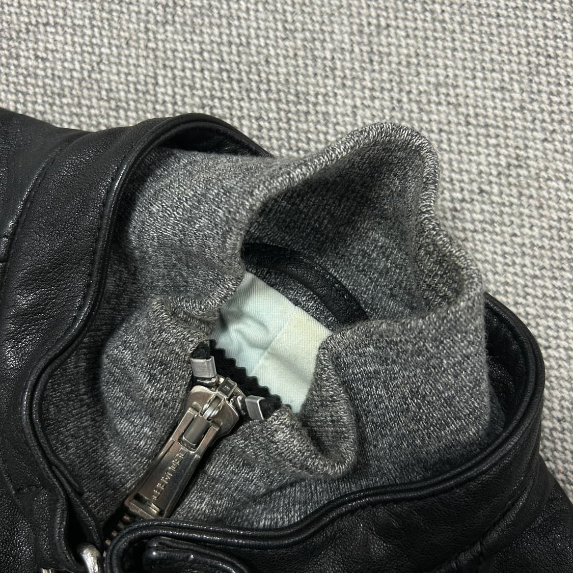 디스퀘어드2 니트 레이어드 레더자켓(42) 상품이미지4