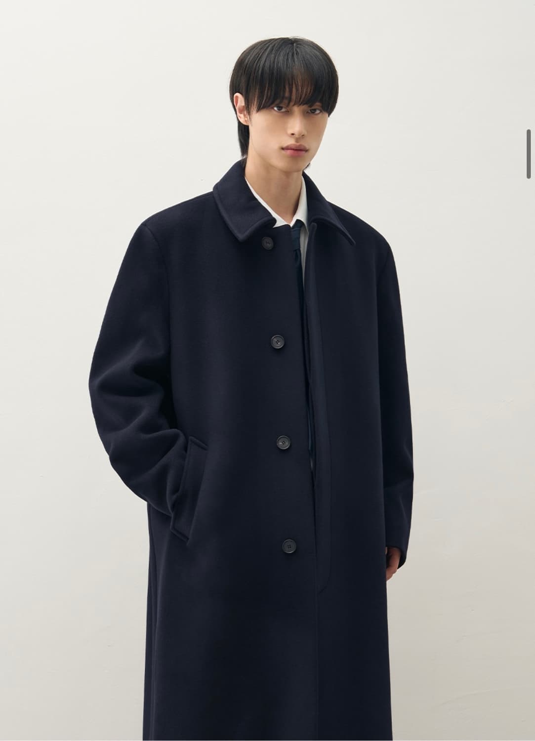 (L) 드로우핏 프리미어 울 발마칸 체스터 코트 [NAVY] 판매 상품이미지8