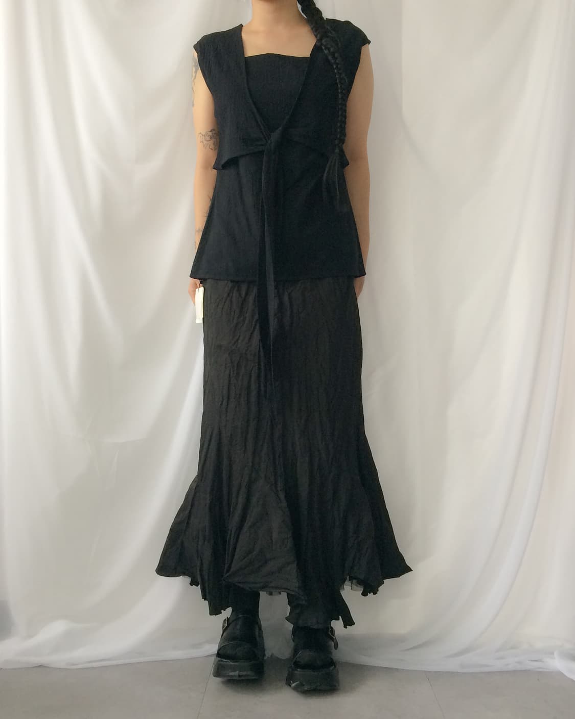 tied blouse sleeveless 상품이미지5