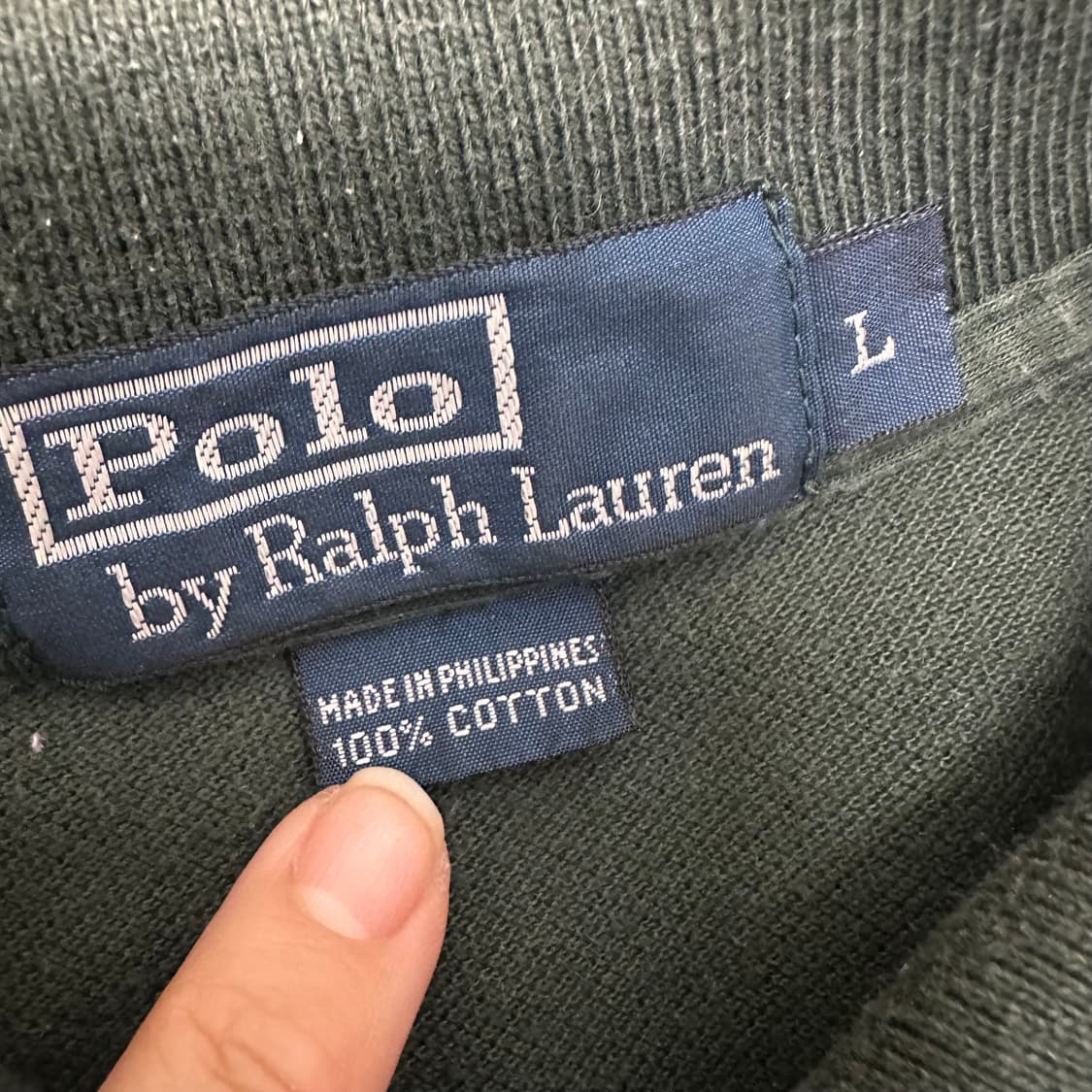 POLO 폴로 랄프로렌 카라티 반팔티셔츠 그린 L 상품이미지3