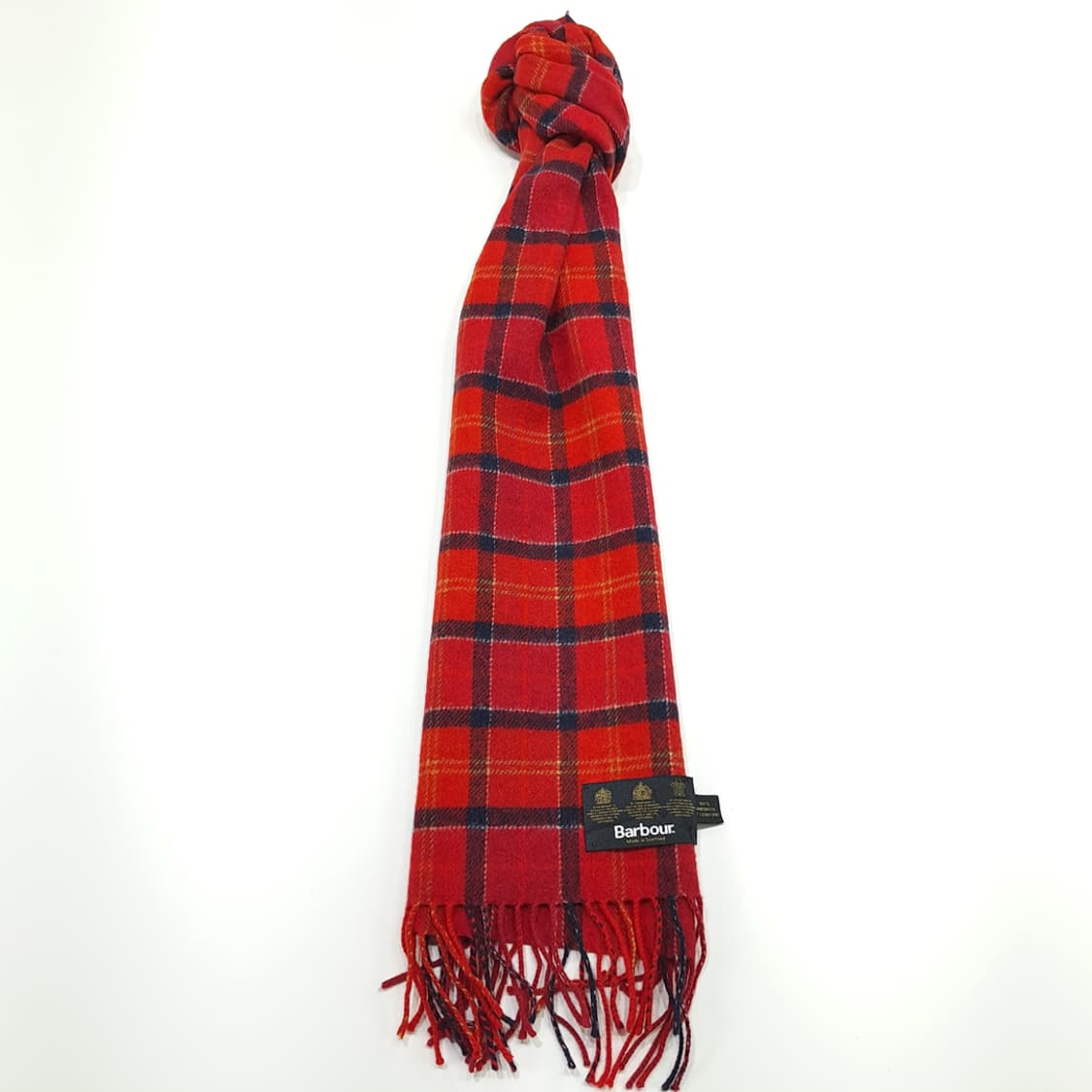 MX312 바버 레드 타탄레크 램스울 목도리 머플러 상품이미지4