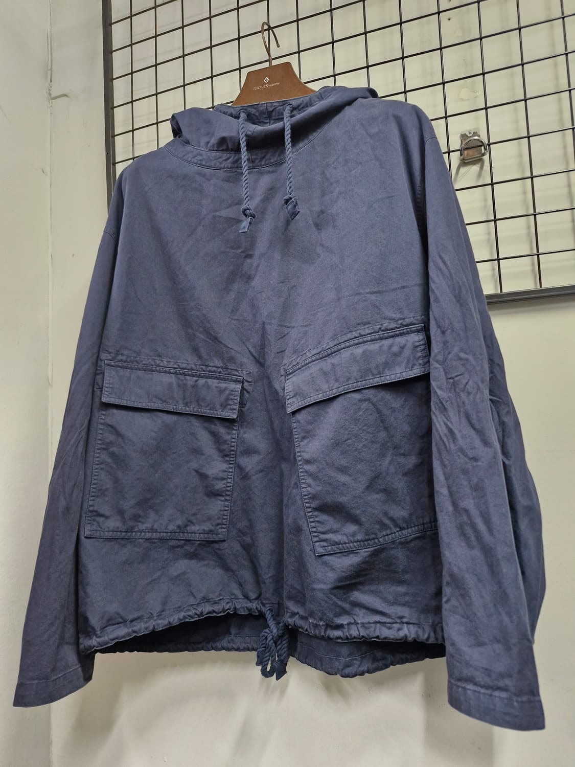 95-100L 예스아이씨 후드 스모크 셔츠 네이비 상품이미지3