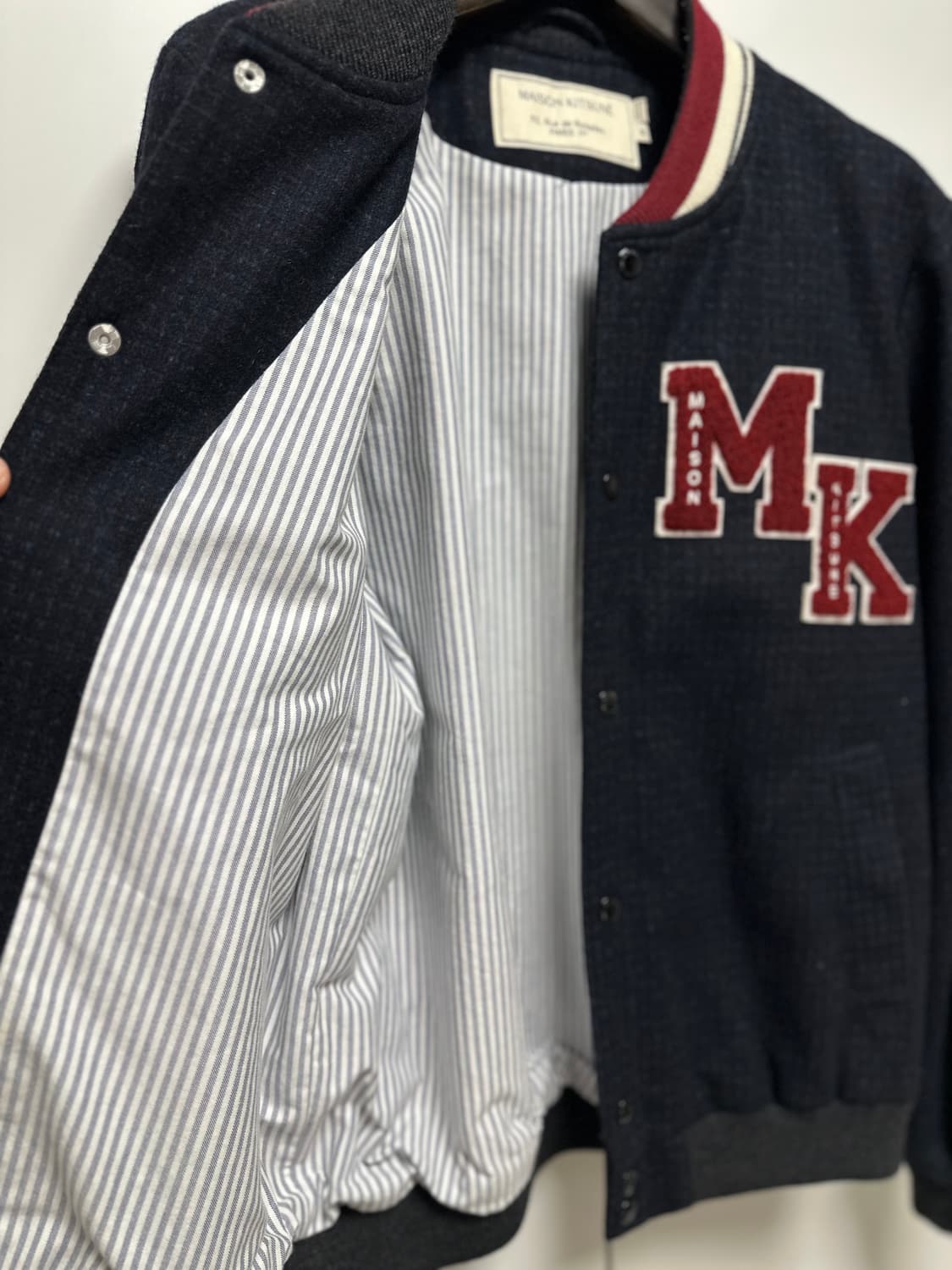 메종키츠네 울 바시티 테디자켓 상품이미지4