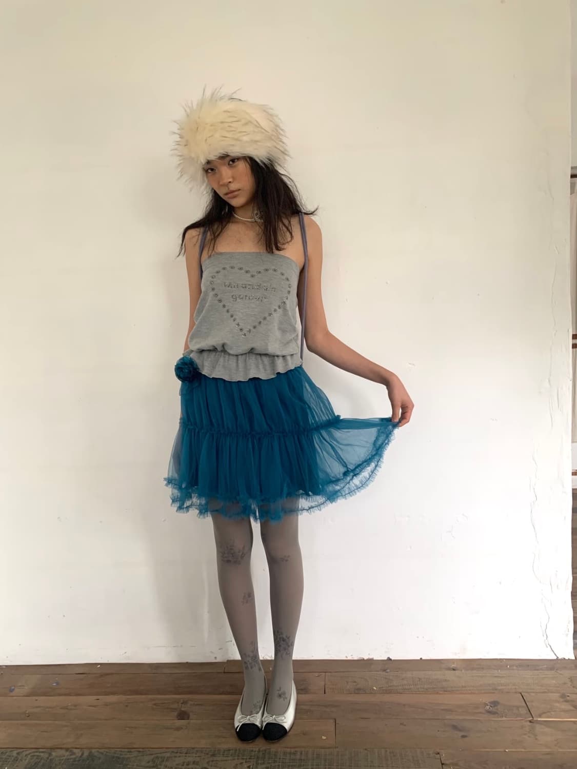 NotJustHim 탑 +스커트 세트 상품이미지4