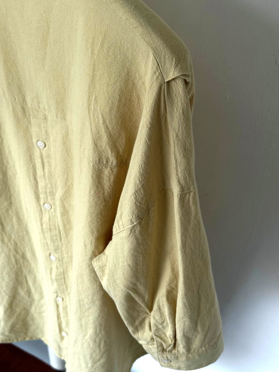 Wide silhouette rough cotton linen tunic 상품이미지5