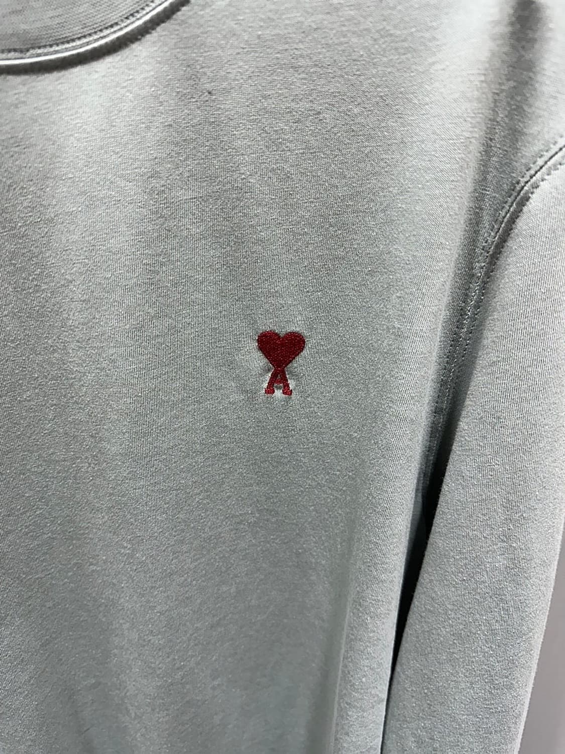 (정품/새상품) 아미 남성 그레이 블루 하트 로고 롱슬리브 상품이미지2