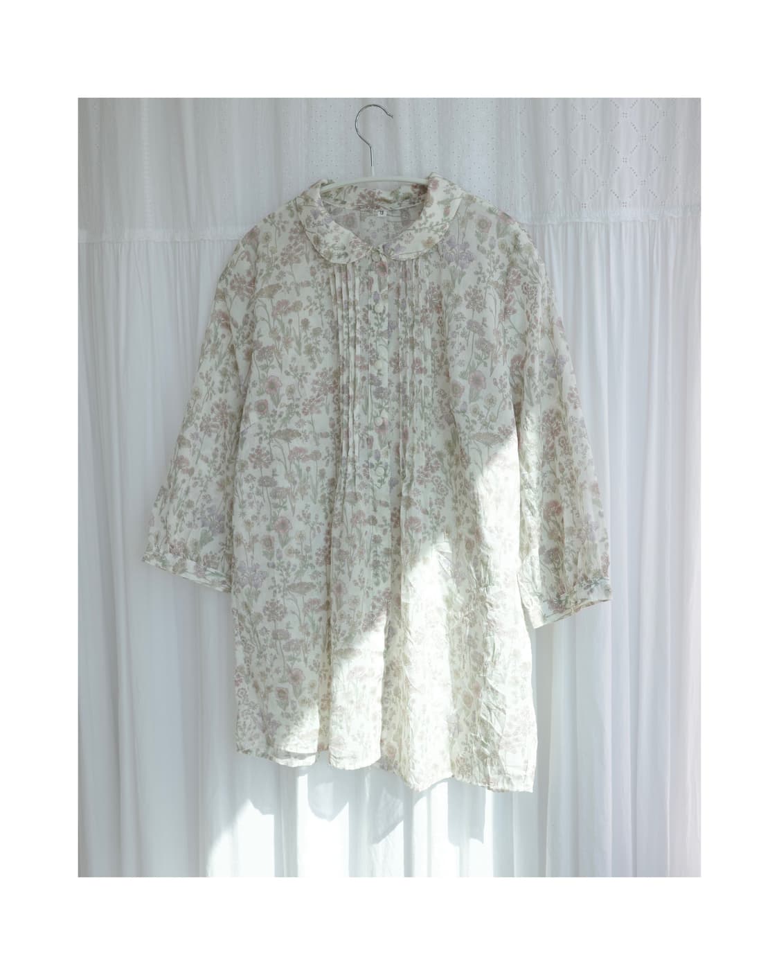 Flower vintage round shirts 상품이미지5