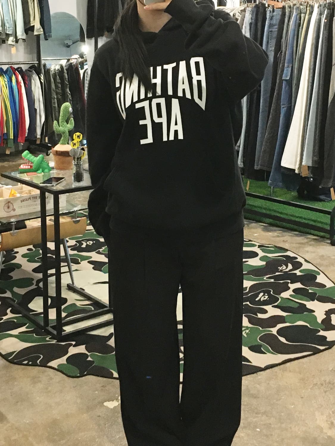 베이프 후드티 블랙 M 상품이미지5