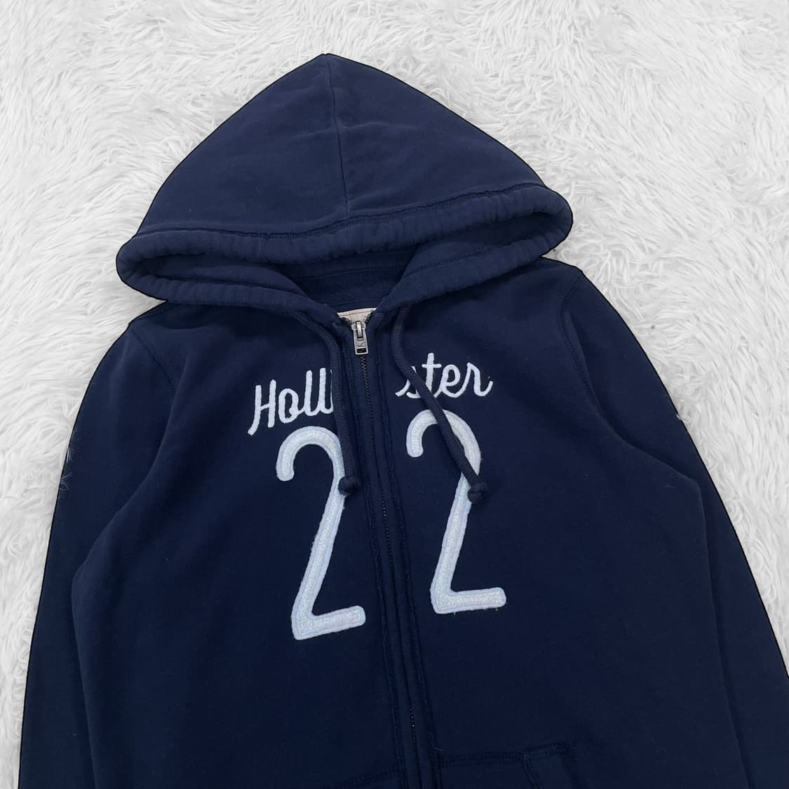홀리스터 스펠 로고 후드집업 네이비 상품이미지3