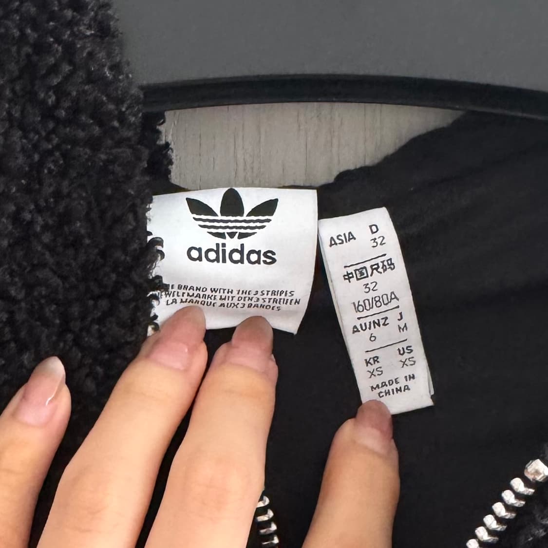 (xs) 아디다스 뽀글이 오버핏 자켓 상품이미지3