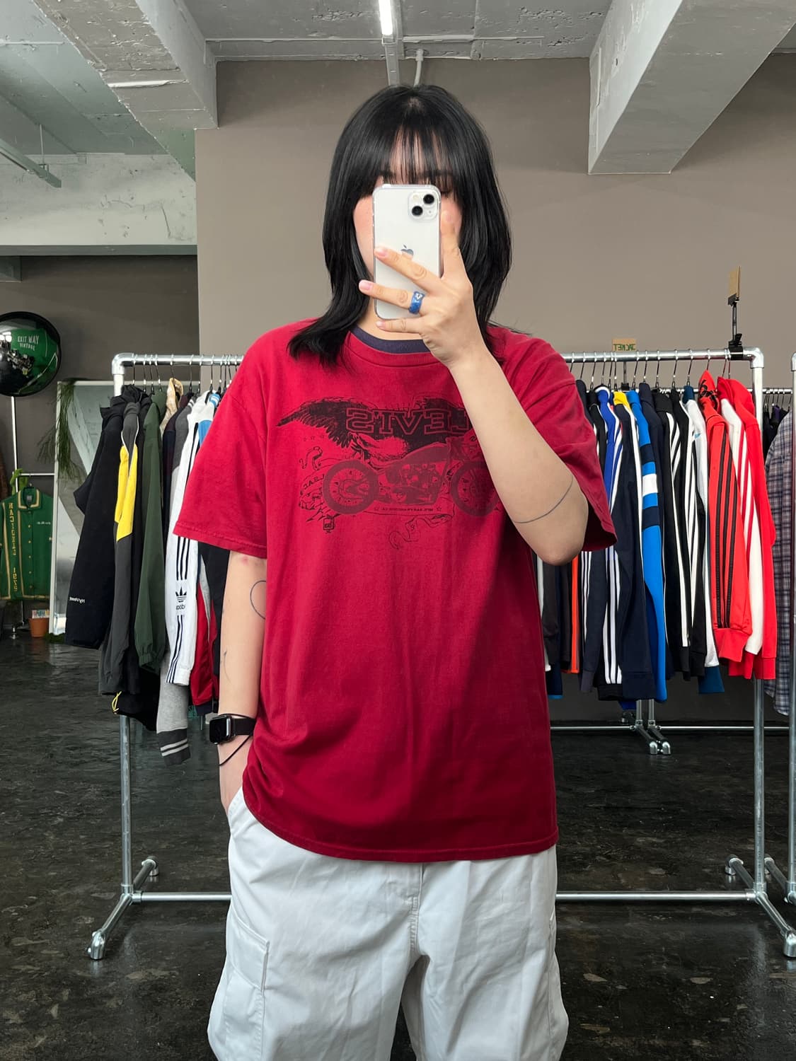 리바이스 모터사이클 프린팅 반팔 티셔츠 상품이미지1