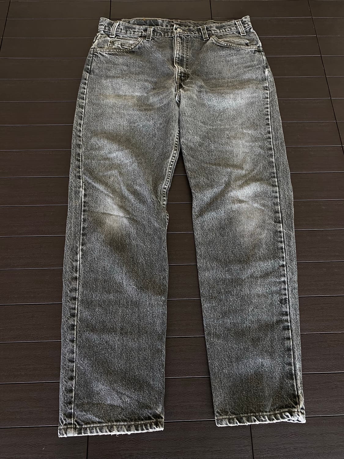 (36x30) 90s 리바이스 505 오렌지탭 흑청 블랙 USA 상품이미지1