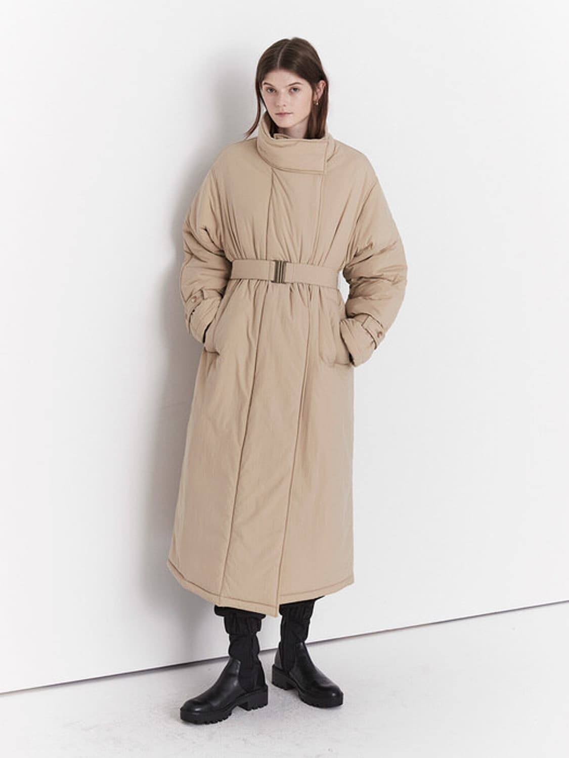 모우트 하이넥 롱패딩코트 상품이미지1