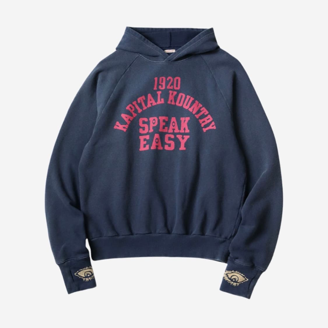 3) 캐피탈 래글런 후드 플리스 스웨트셔츠 스피크이지 컬리지 Pt 네이비 상품이미지1