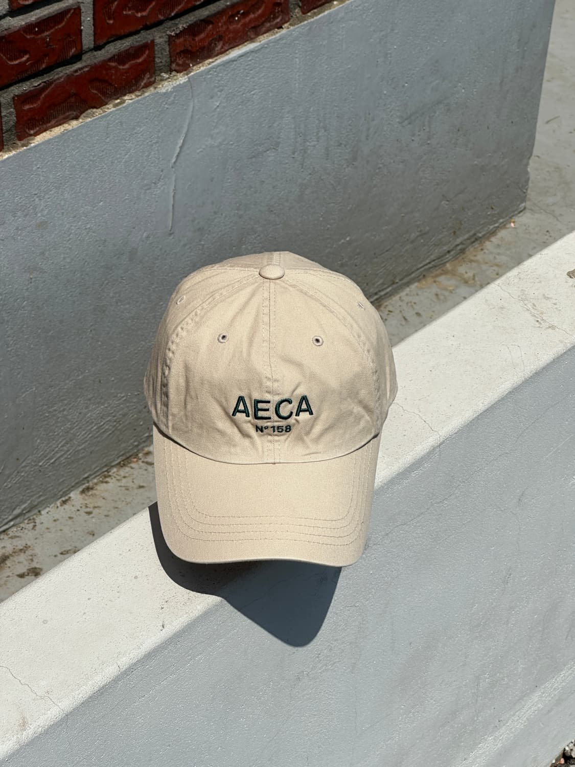 [F] AECA 에이카화이트 베이지 볼캡 모자 상품이미지1