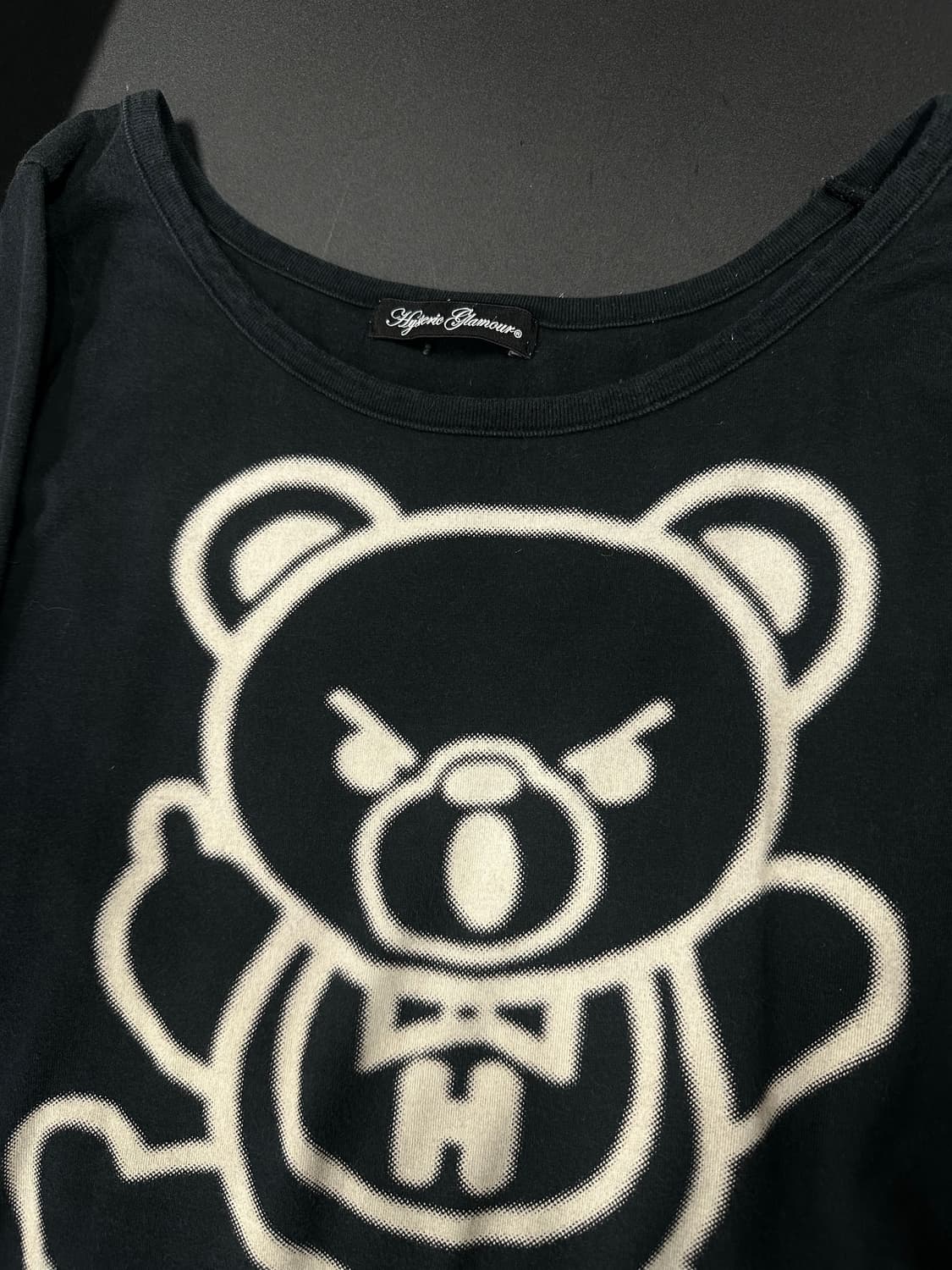 히스테릭 글래머 퍽베어 블랙 롱슬리브 긴팔티 상품이미지5