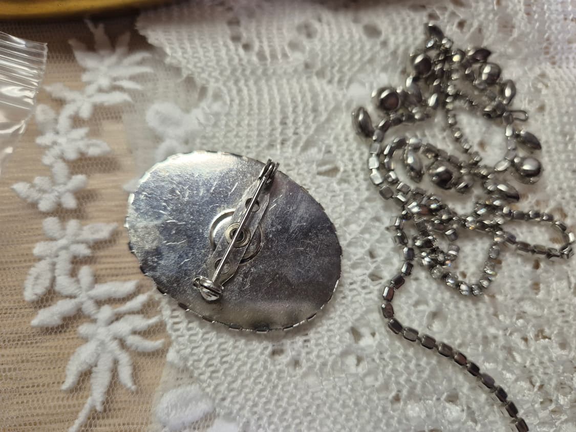 Vintage 플라워 세라믹 브로치 상품이미지4