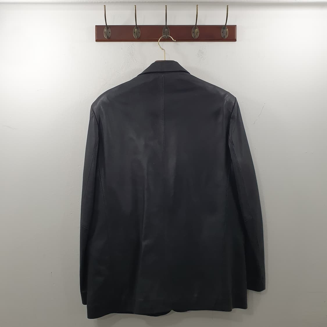 XL MITSU UOMO 남성 블랙 양가죽 블레이저 가죽 자켓 상품이미지6