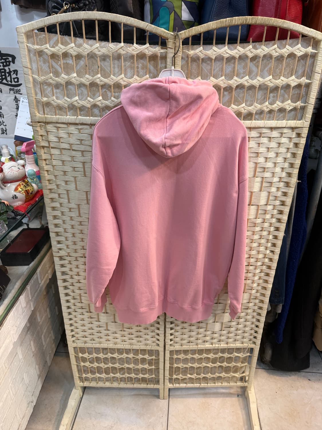 66/21ss 정품 아크네스튜디오 페이스로고 브러쉬 핑크후드팝니다 상품이미지6