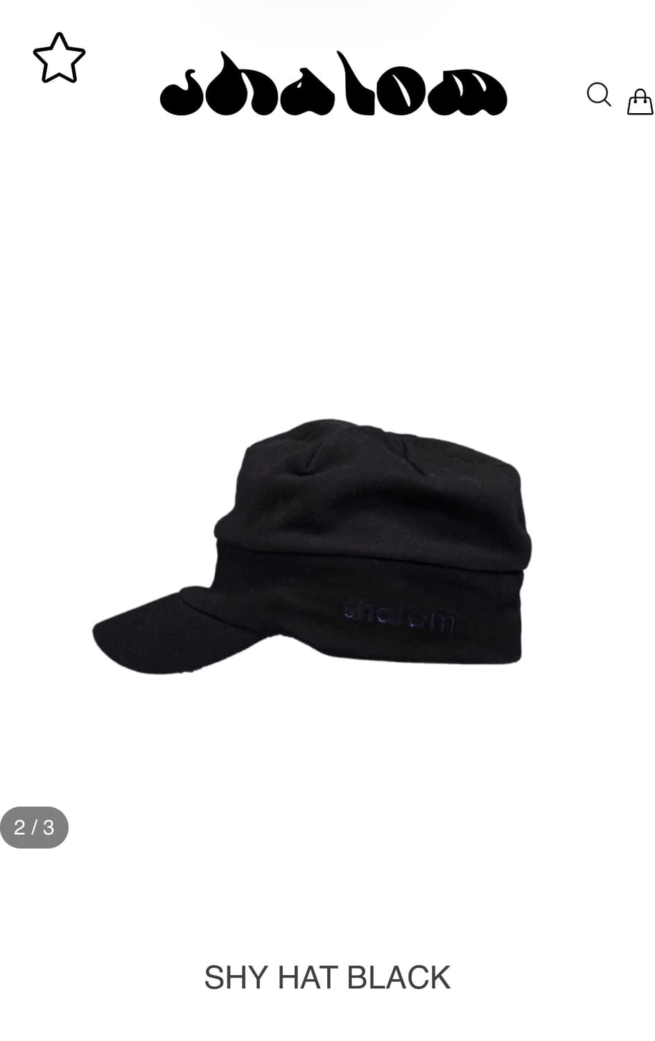 [shalom club] Shy hat black 상품이미지2