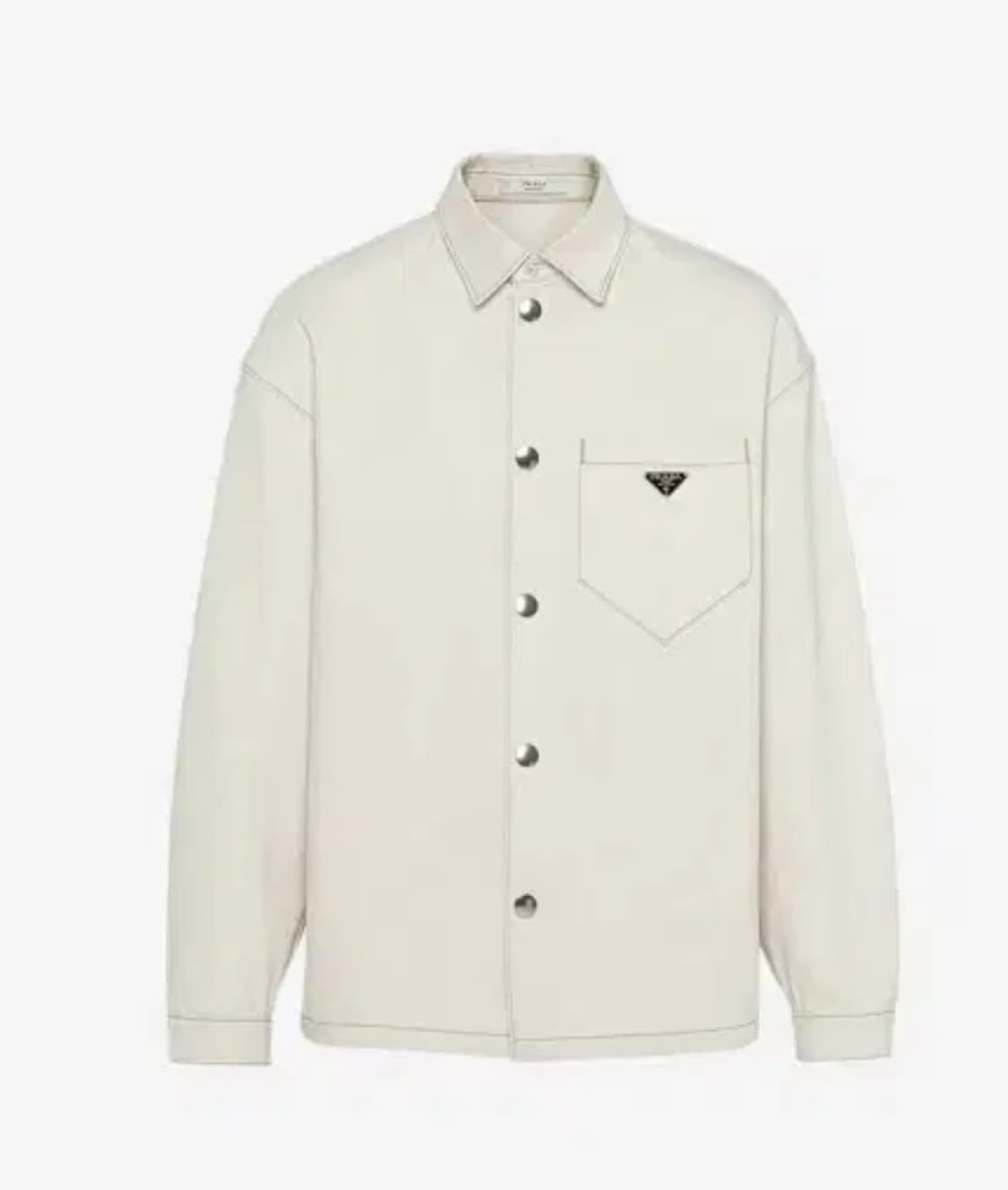 [정품] 프라다 플레임 데님 셔츠 아이보리 자켓 (XL)   상품이미지1
