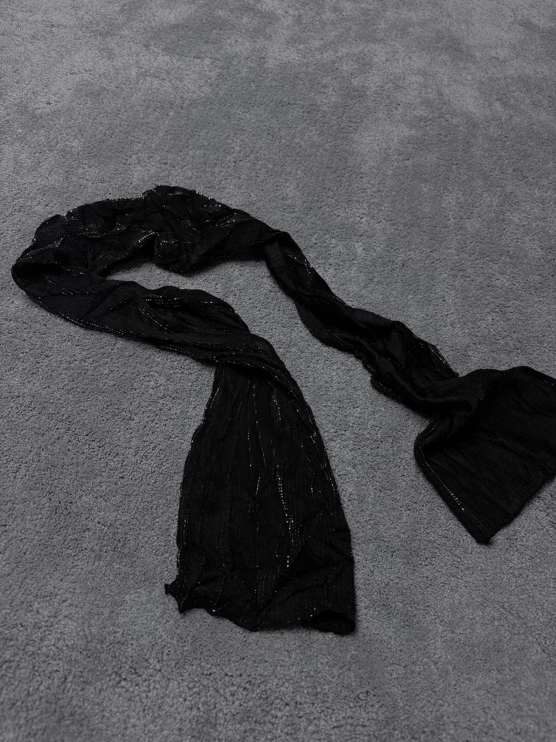 Vintage V-kei,punk mood bk&silver scarf 상품이미지2