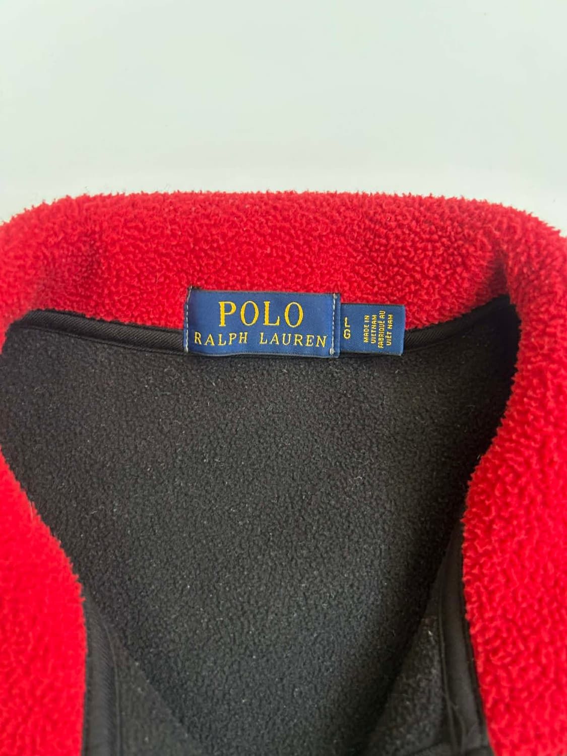 [L] 폴로 랄프로렌 USA 성조기 아치로고 플리스 하프 집업 네이비 상품이미지3