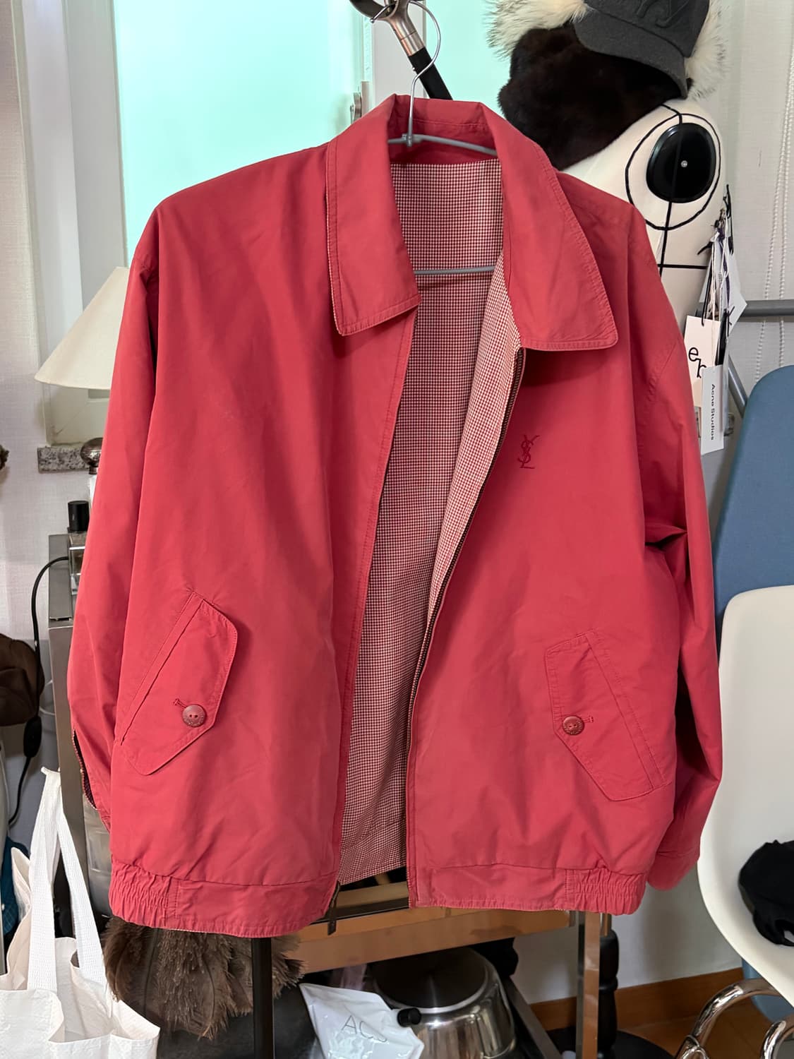 생로랑 리버시블 블루종 자켓 상품이미지4