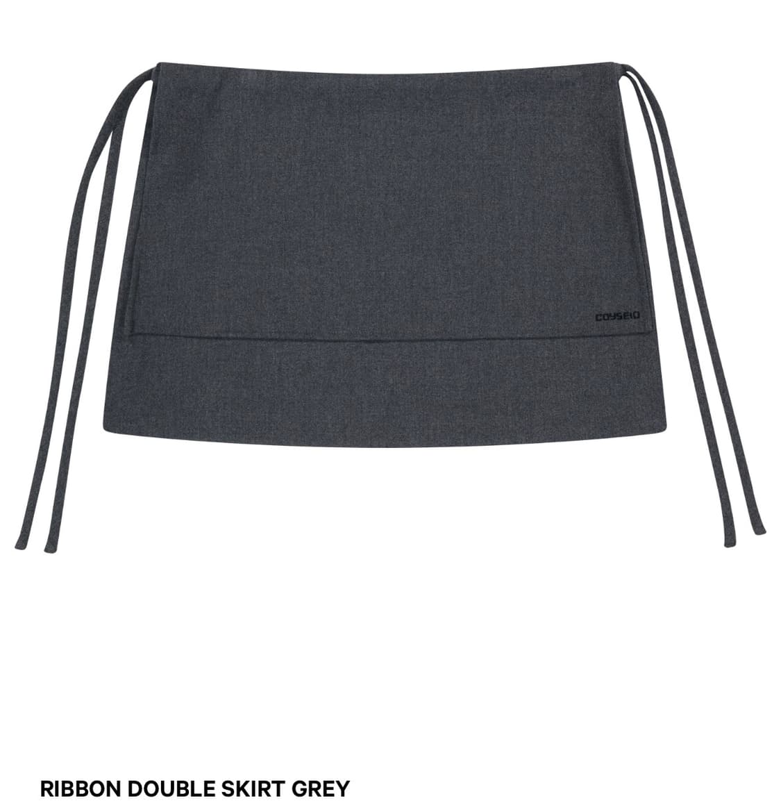 코이세이오 Ribbon double skirt grey 상품이미지1