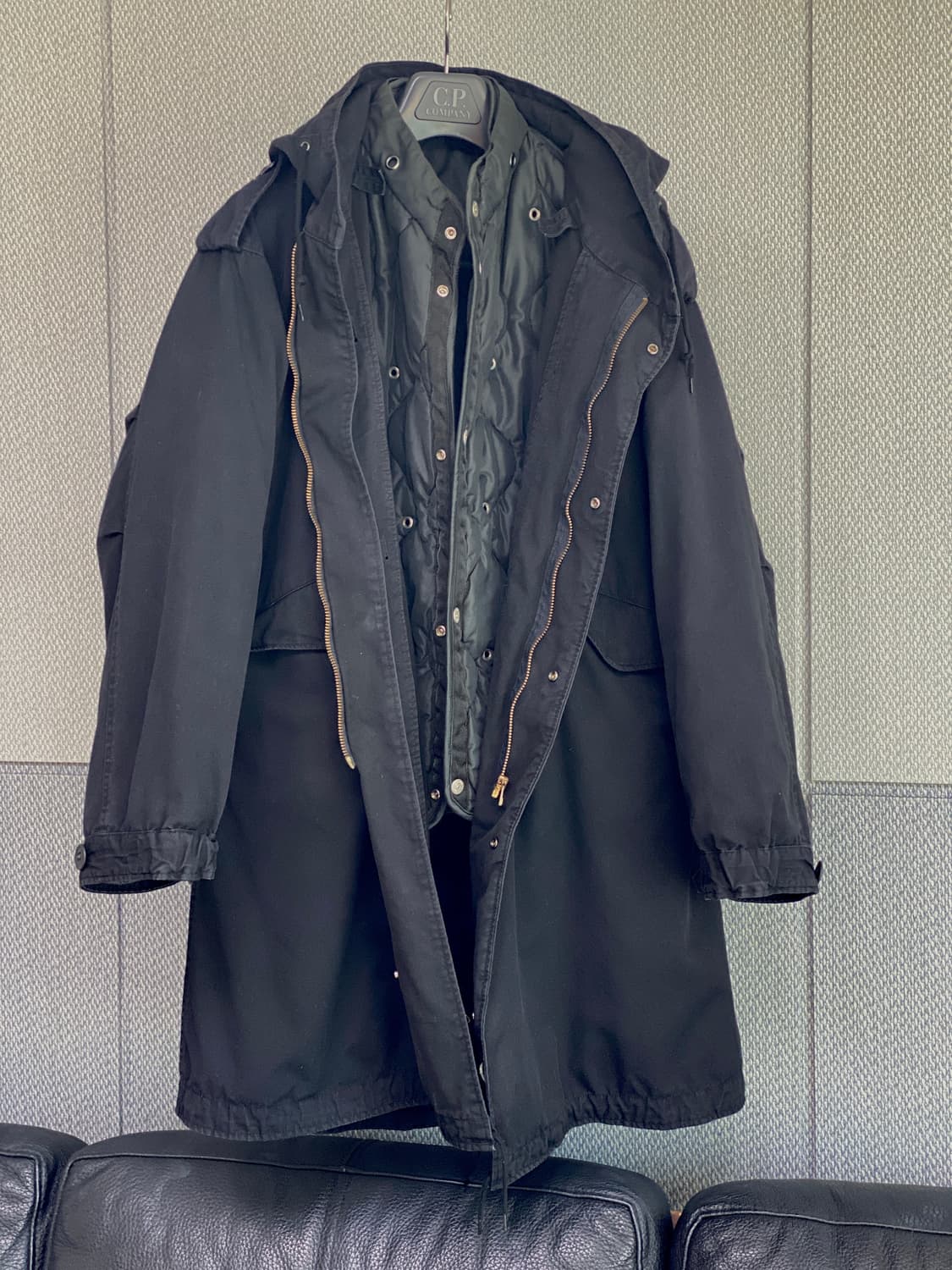  스톤아일랜드 패딩 이너 + 복각 M1951 피쉬테일 야상 L + XL 상품이미지1