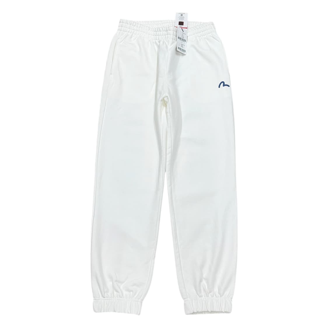 EVISU 에비수 빅로고 화이트 스웻 조거팬츠 바지 XL 상품이미지3