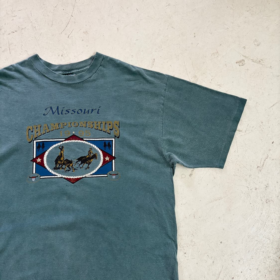90s USA 미주리 로데오 챔피언쉽 빈티지 반팔티 XL 상품이미지2