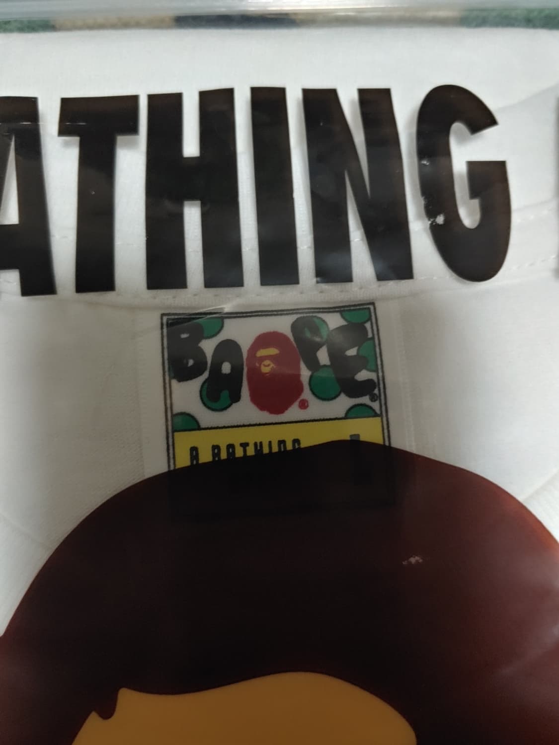 [L] 베이프 25SS ABC 그린 카모 컬리지 반팔티 화이트 상품이미지4