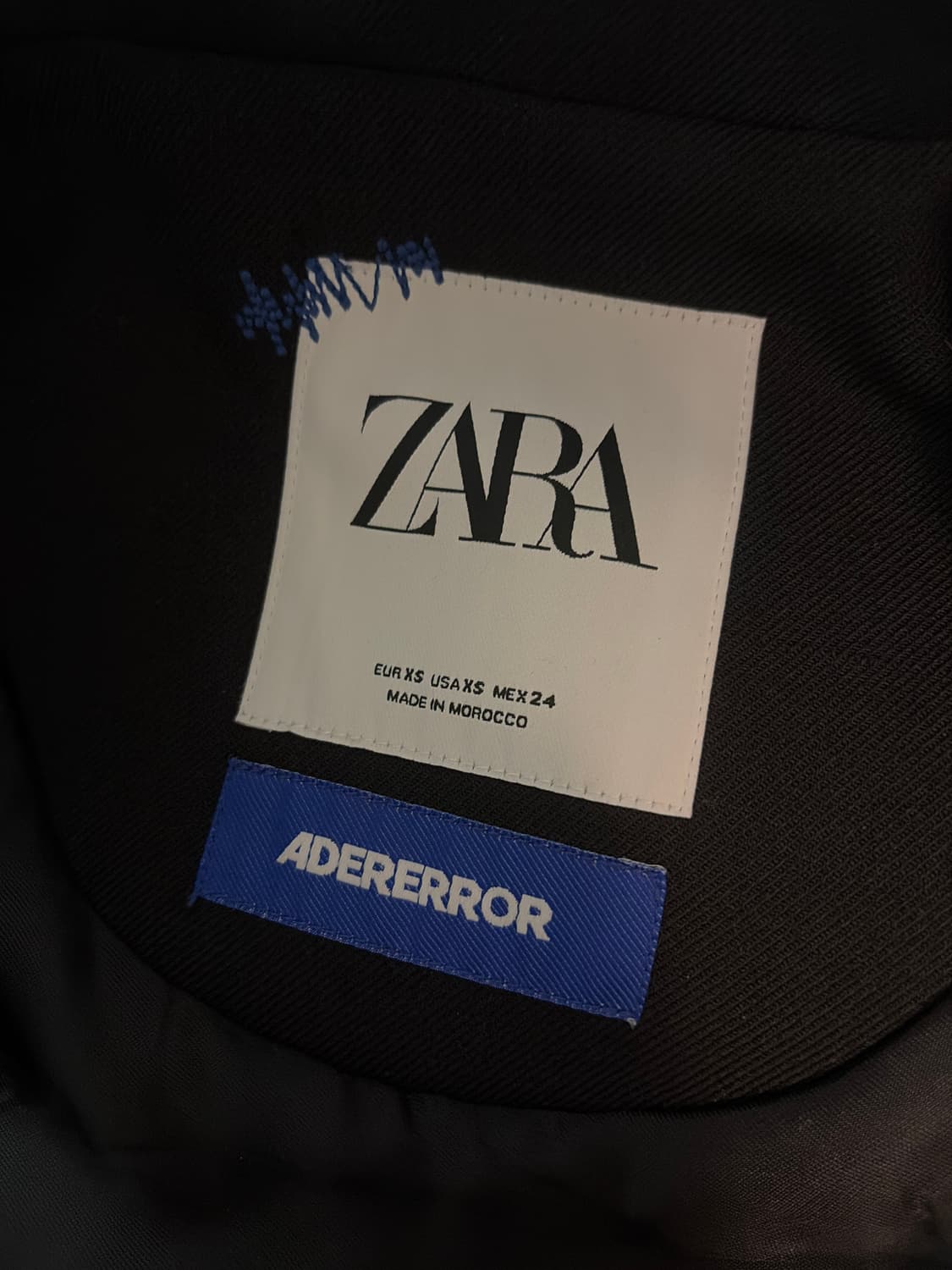자라 X 아더에러 오버사이즈 칼라 봄버 자켓 블랙 XS 상품이미지3