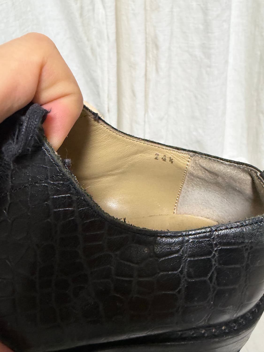 꼼데가르송 크로커다일 엠보 더비슈즈 상품이미지5