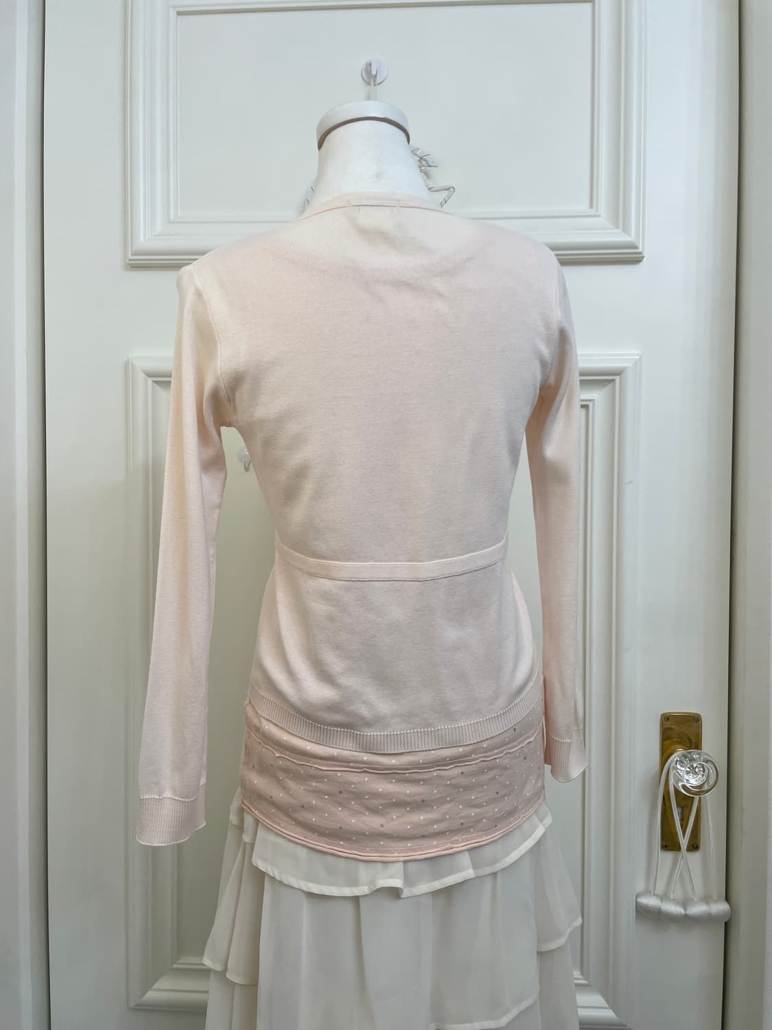 coral dot sleeveless cotton top&coral bo 상품이미지4