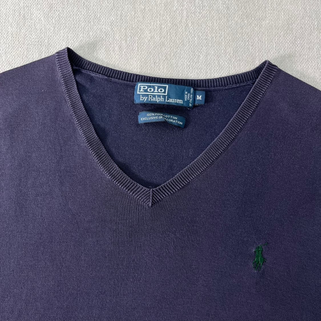 95 폴로랄프로렌 피마코튼 브이넥 니트 조끼 상품이미지2
