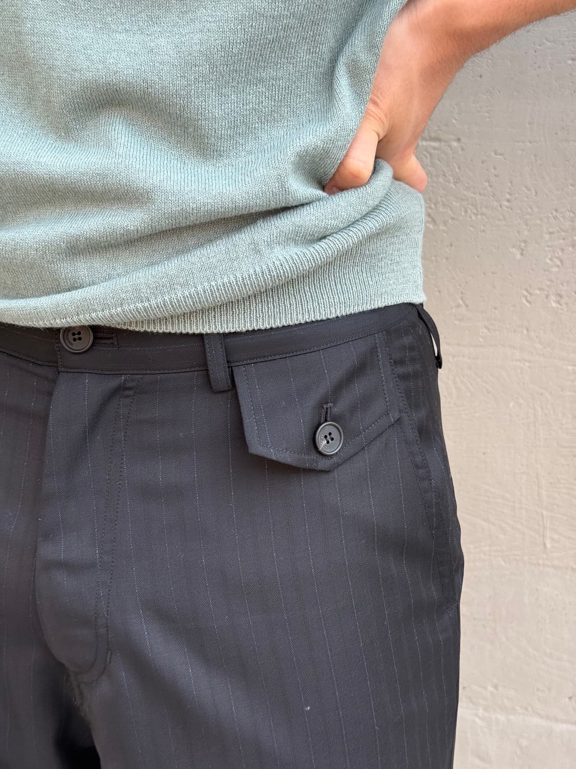 웨이비니스 Fissure Stripe Layered Slacks m 상품이미지6