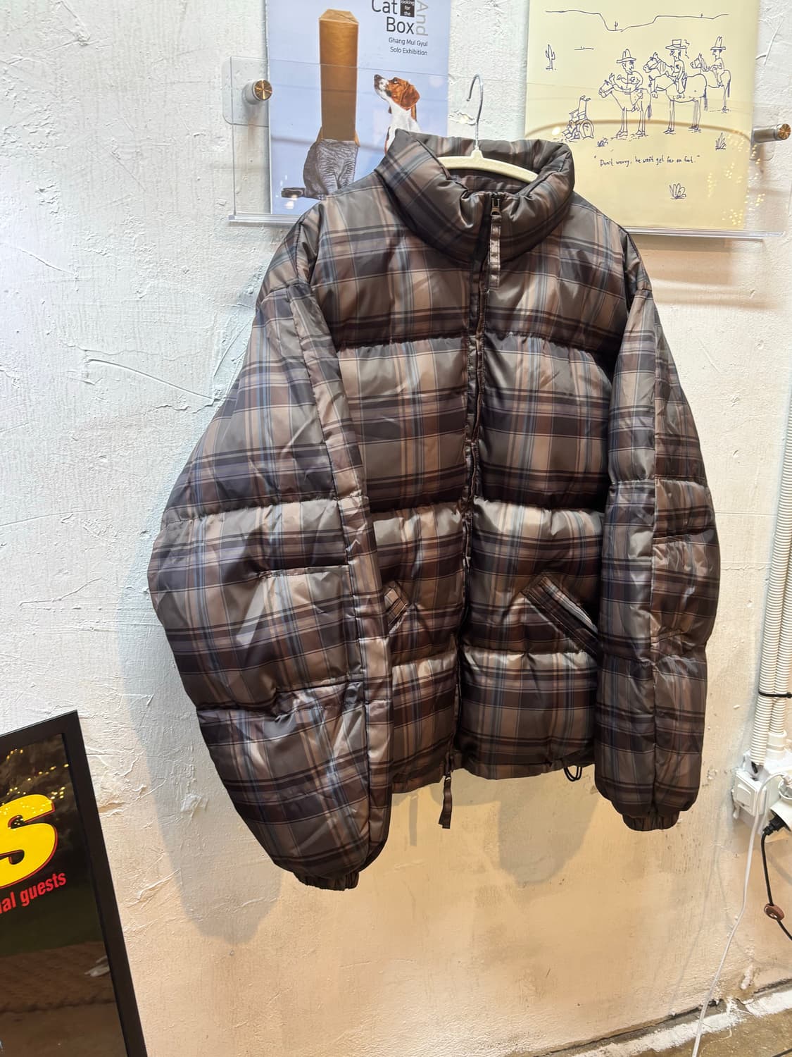 젠틀 커버 타탄 체크 패딩 상품이미지5