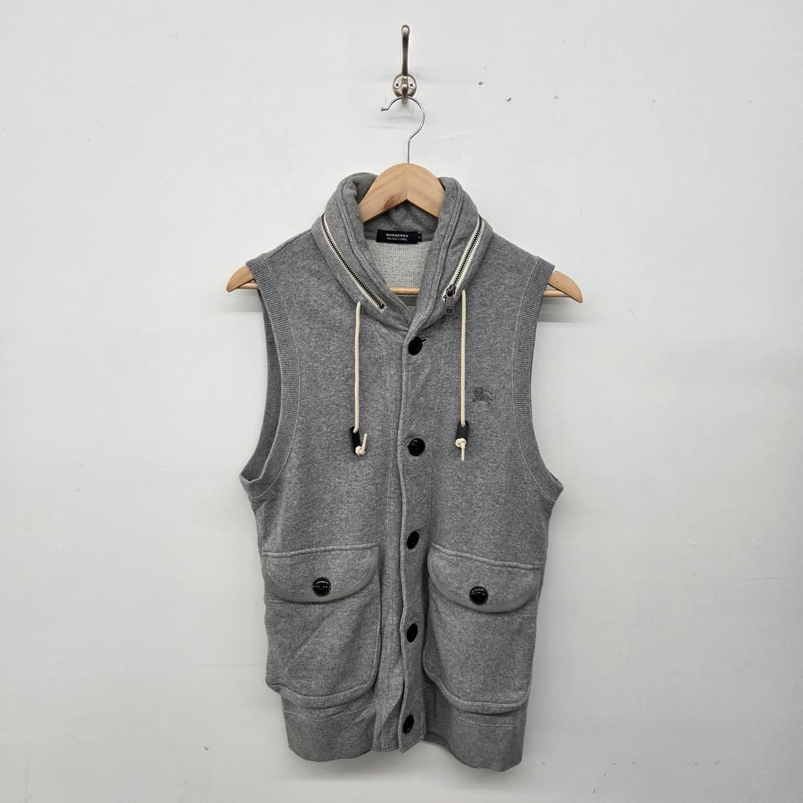 버버리 블랙라벨 후드 조끼 그레이 남m 상품이미지1