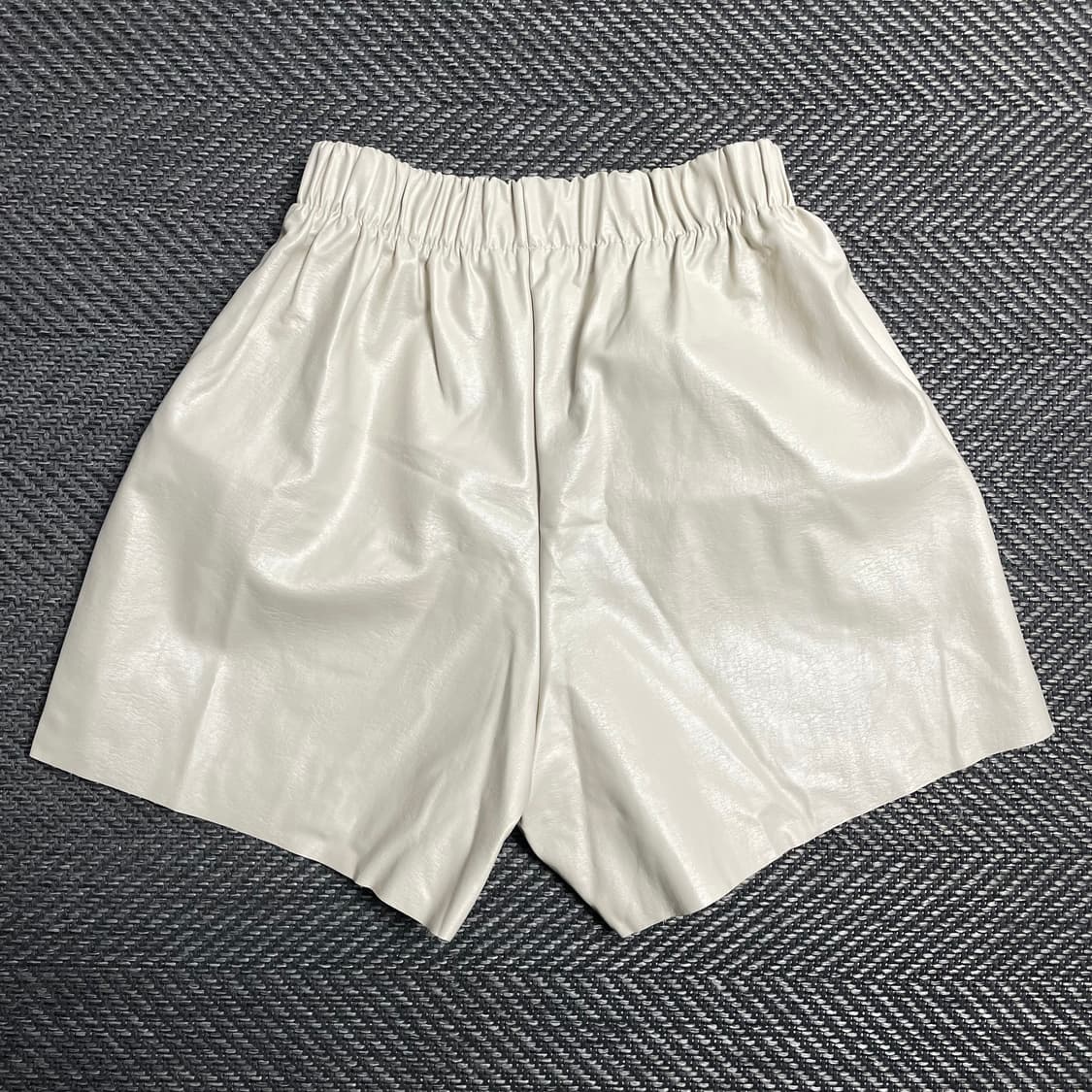 빈티지 우먼스 레더 가죽 밴딩 숏 팬츠 y 5332 상품이미지3