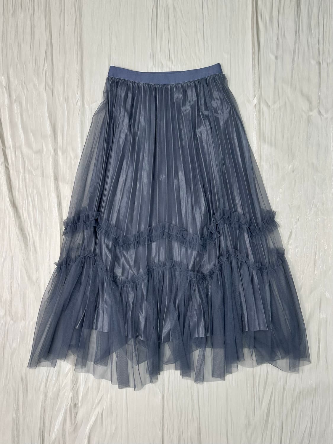 mesh Shirring Skirt 상품이미지5