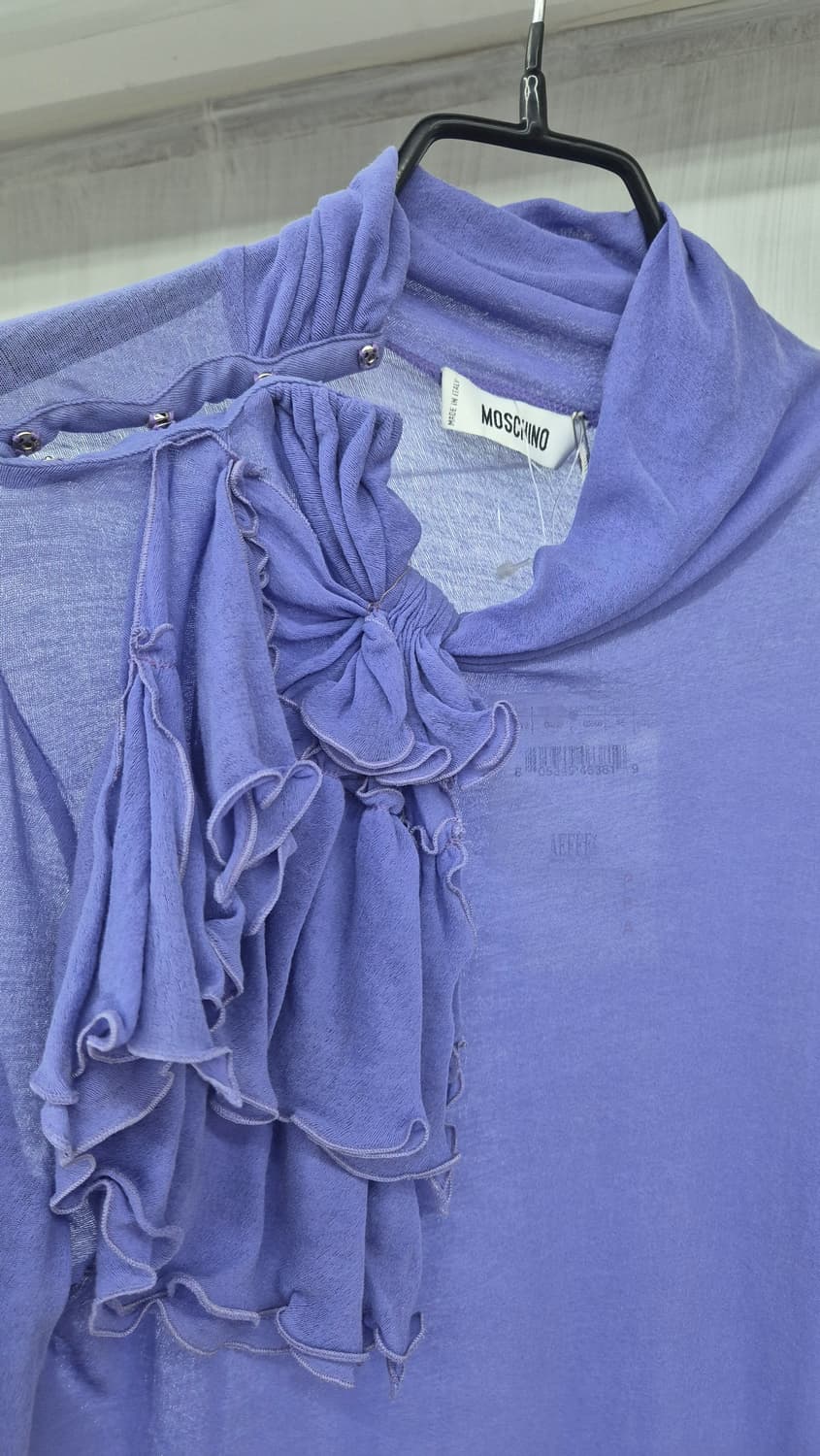 MOSCHINO ruffle neck see-through shirt  상품이미지2