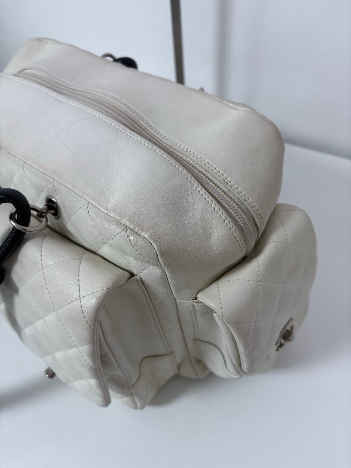 샤넬 깜봉 리포터 아이보리 숄더백 상품이미지7