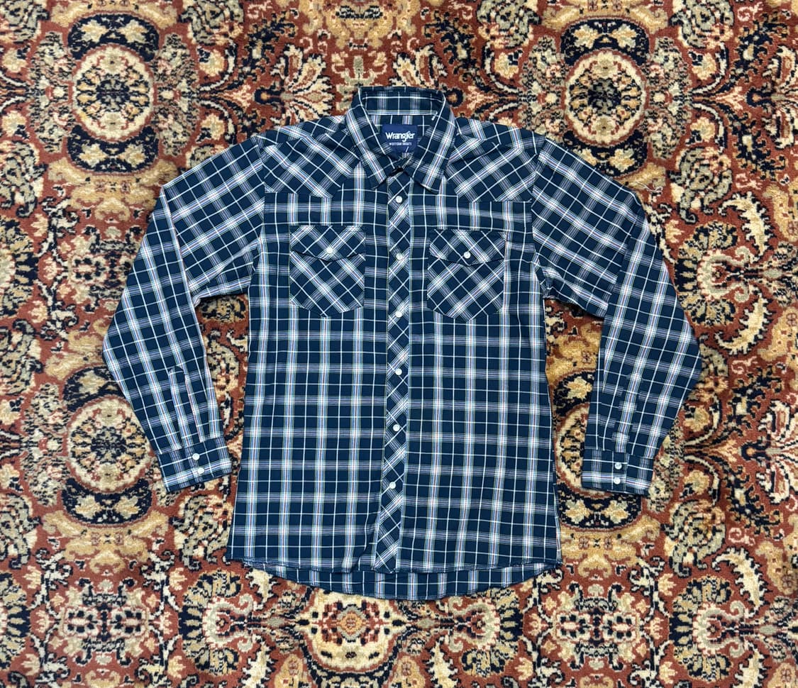 빈티지 랭글러 체크 플란넬 셔츠 키즈 XL(M) (601) 상품이미지2