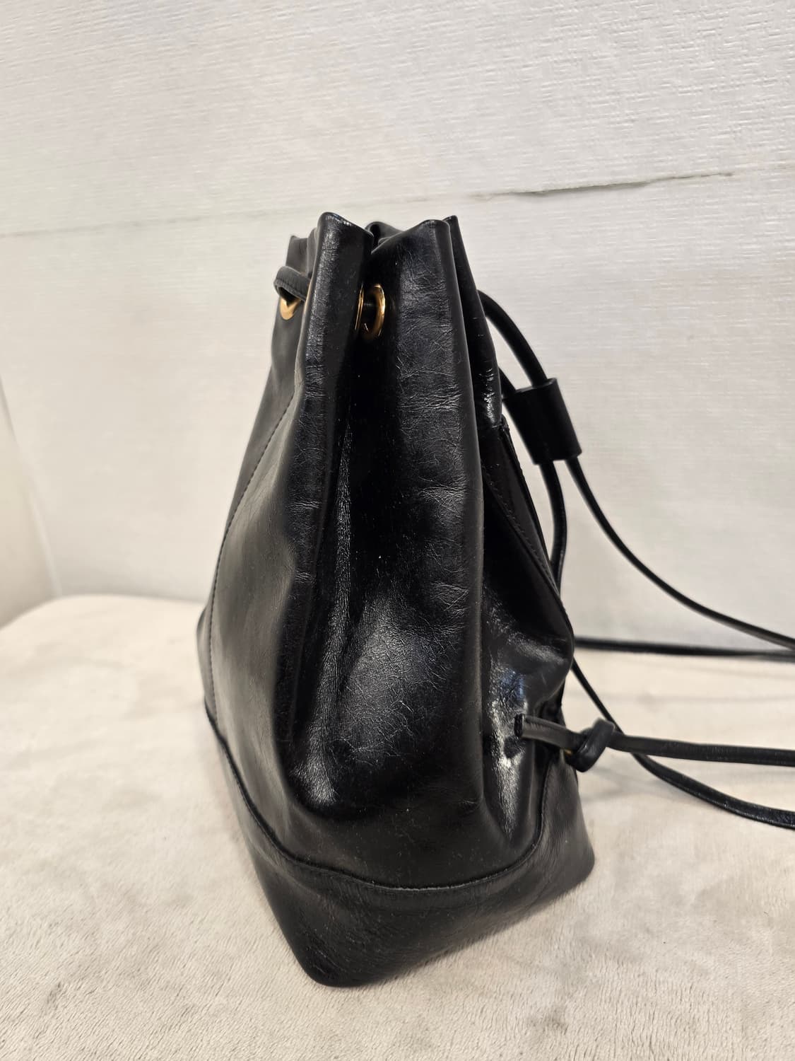 쓰리노크스 블랙 가죽 백팩 버킷백 + 체인 상품이미지6