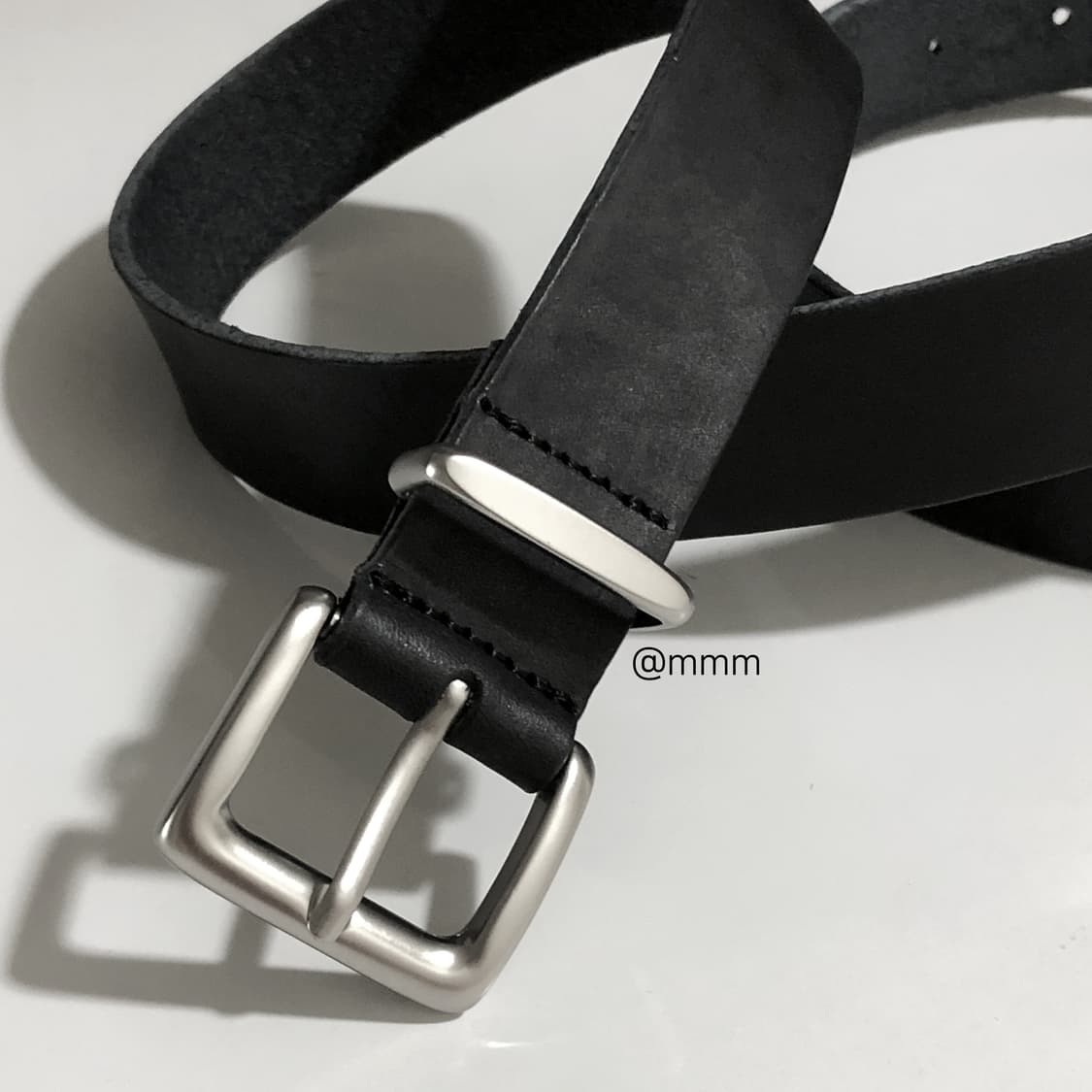[Unisex] 실버링 가죽 벨트 상품이미지4