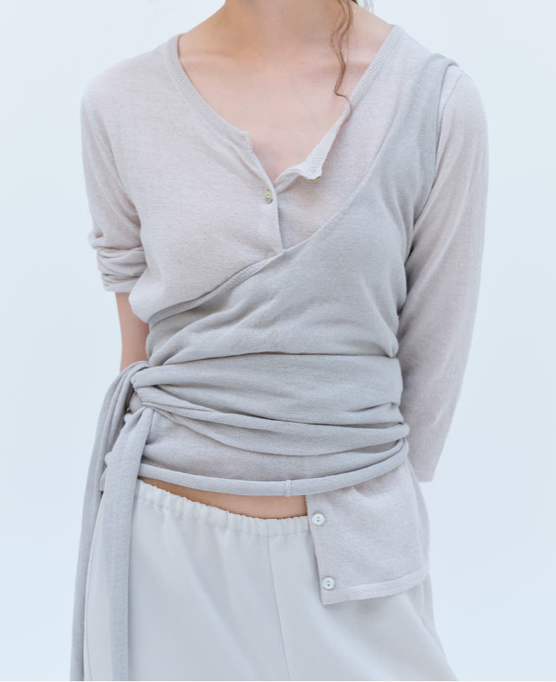 리포스 LINEN HALTERNECK KNIT (L GREY)  상품이미지5