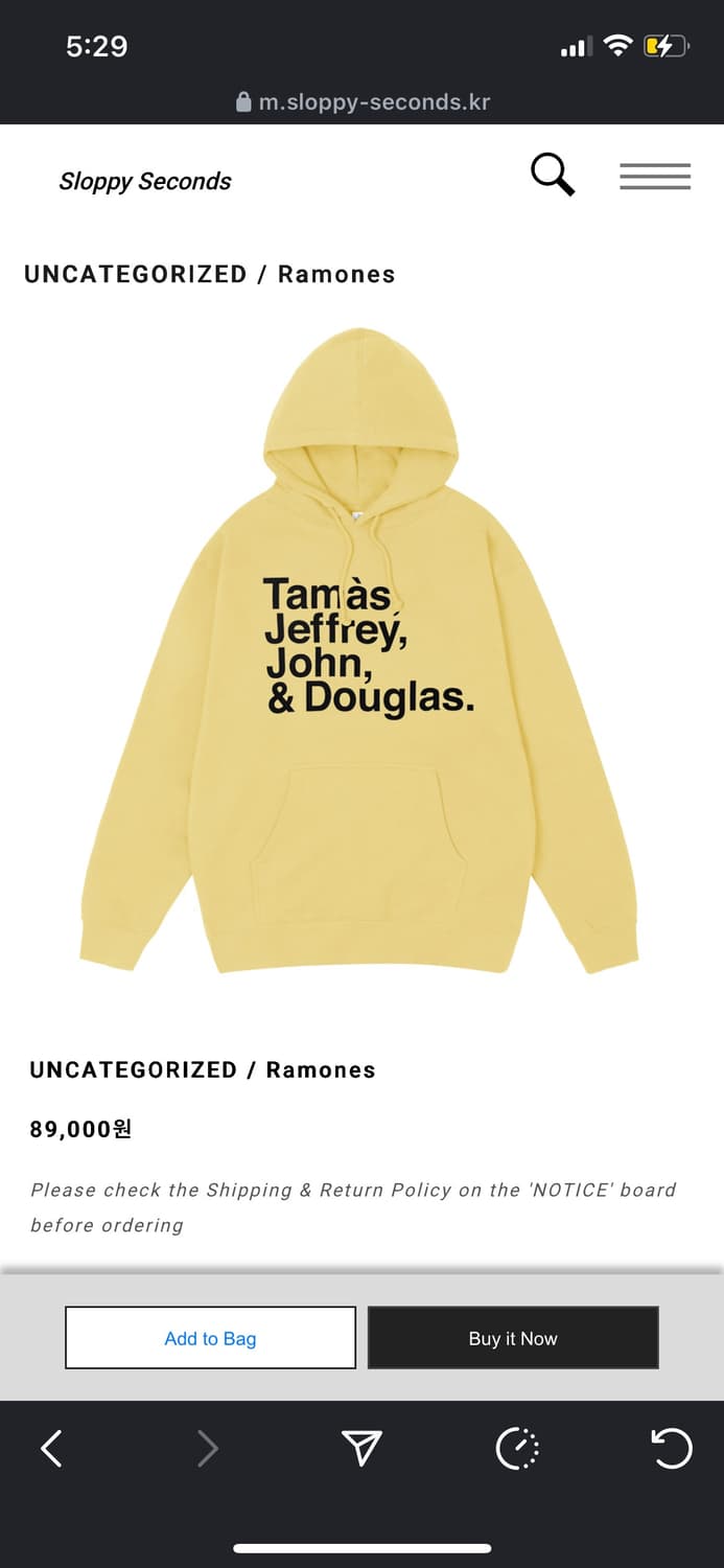 Sloppy seconds 후드티 xl 상품이미지1