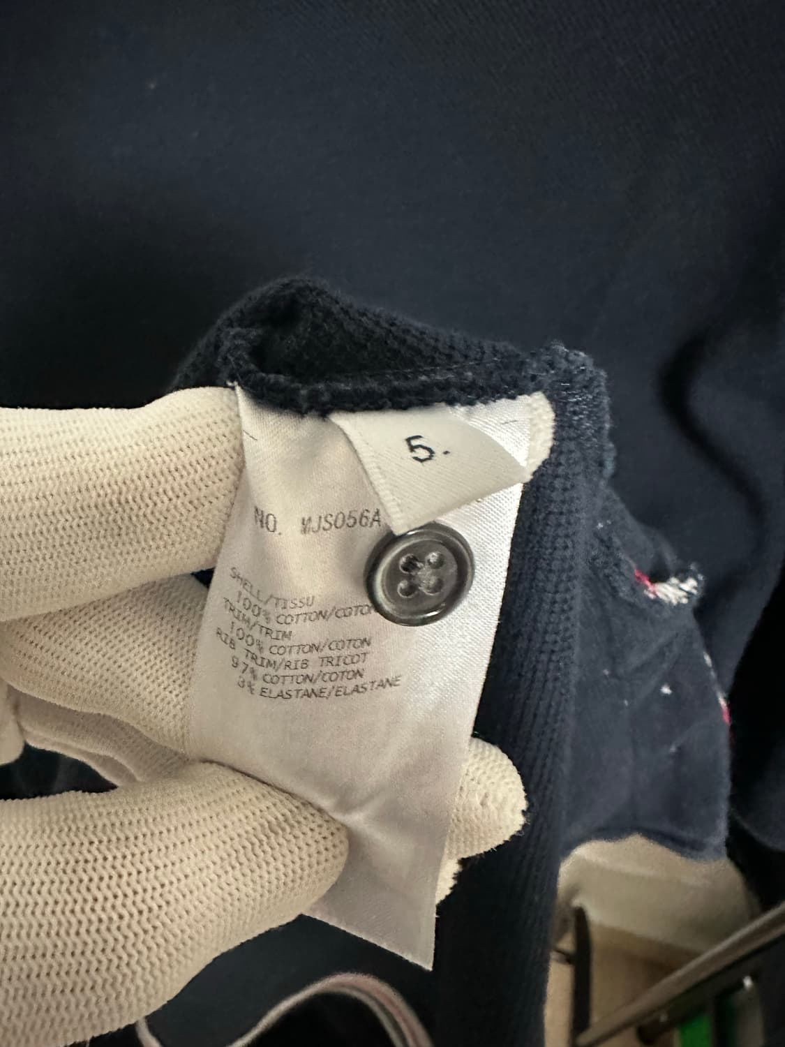 톰브라운 백삼선 반팔 네이비 (5) 상품이미지5